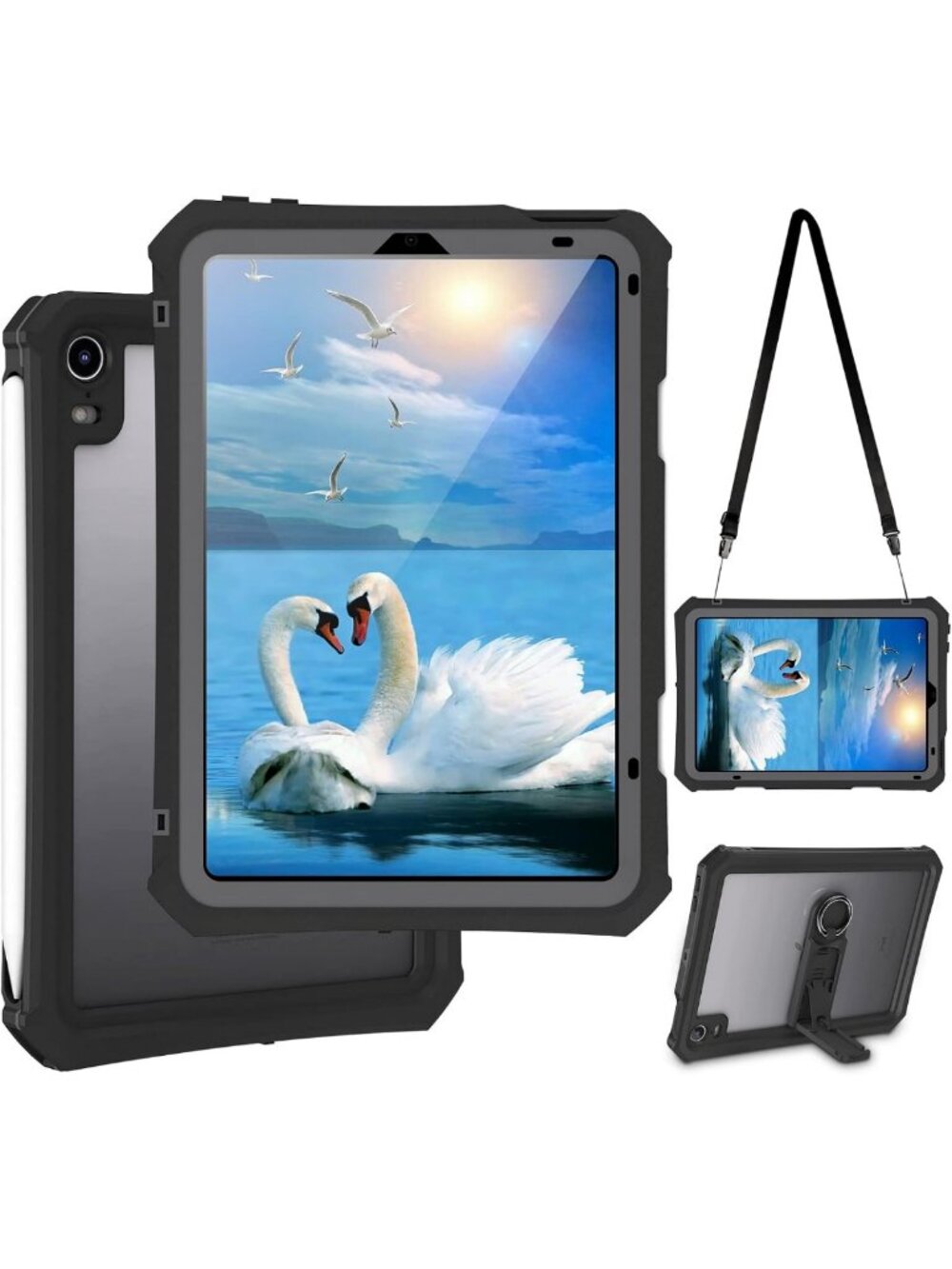 Waterproof iPad Mini Case 7 & 6 - Rugged, Shockproof, Dustproof, Pencil Holder